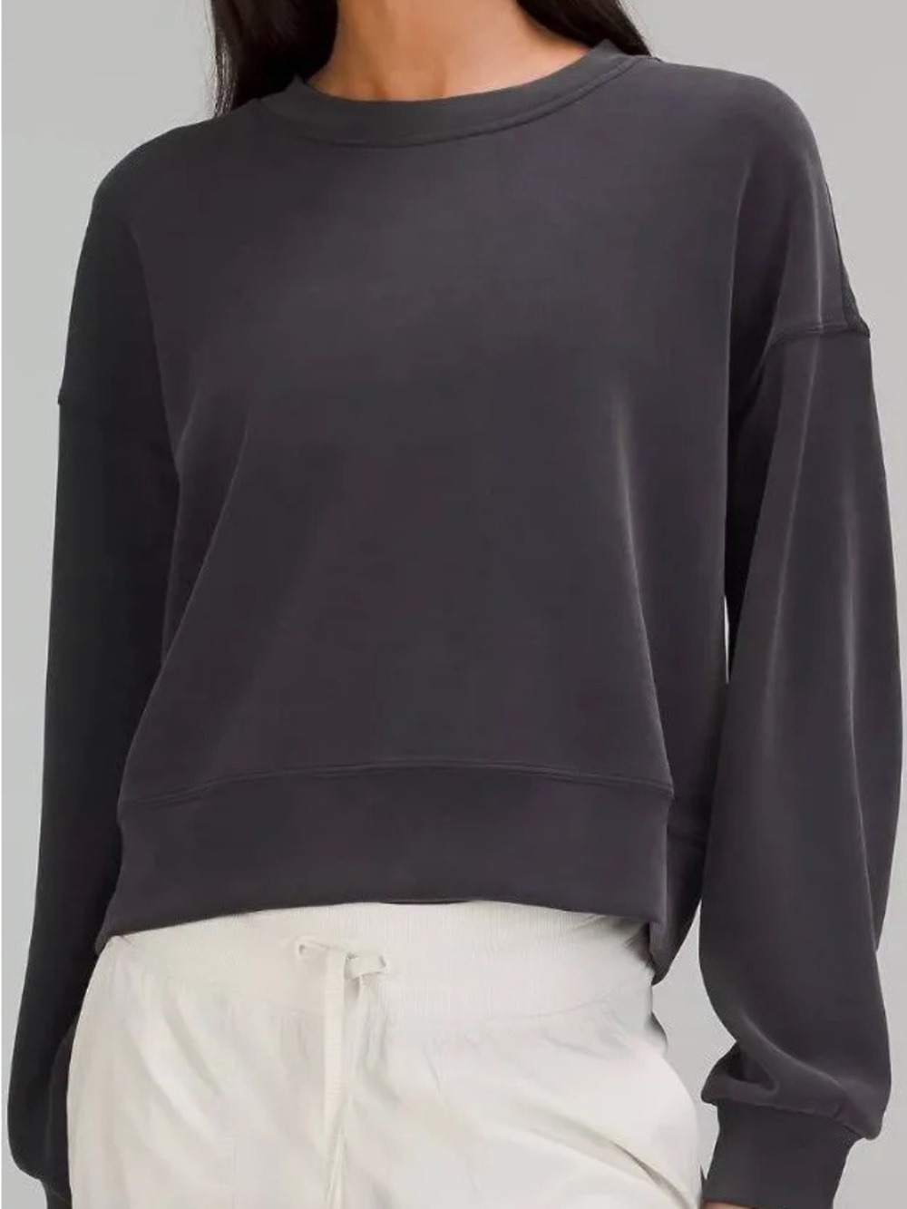 Lululemon Softstreme Perfectly Oversized Cropped Crew Sweatshirt - SIZE 8